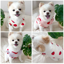 Load image into Gallery viewer, Cute Strawberry Print Dog Dress Pet Skirts Comfortable Soft Puppuy Dogs Cats Princess Dress Party Dog Vest Pet Clothes
