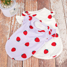 Load image into Gallery viewer, Cute Strawberry Print Dog Dress Pet Skirts Comfortable Soft Puppuy Dogs Cats Princess Dress Party Dog Vest Pet Clothes
