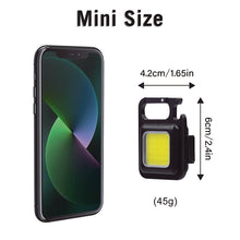 Load image into Gallery viewer, Mini LED Working Light Portable USB Rechargeable Flashlight Bright Keychain Light COB Work Lamp For Outdoor Camping Security
