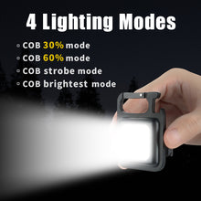 Load image into Gallery viewer, Mini LED Working Light Portable USB Rechargeable Flashlight Bright Keychain Light COB Work Lamp For Outdoor Camping Security
