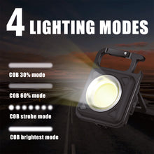 Load image into Gallery viewer, LED Flashlight Portable Pocket Work Light Keychain USB Rechargeable COB Lantern for Outdoor Camping Small Light Corkscrew
