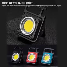 Load image into Gallery viewer, LED Flashlight Portable Pocket Work Light Keychain USB Rechargeable COB Lantern for Outdoor Camping Small Light Corkscrew
