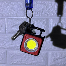Load image into Gallery viewer, LED Flashlight Portable Pocket Work Light Keychain USB Rechargeable COB Lantern for Outdoor Camping Small Light Corkscrew
