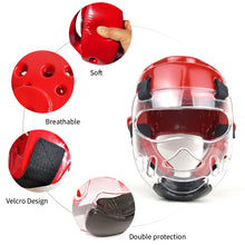 Load image into Gallery viewer, Professional Taekwondo head protector MMA Helmet Muay Thai Boxing Taekwondo Karate Guard Head Kickboxing

