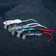 Load image into Gallery viewer, 15.5CM Topwater rat wakebait Multi-section Mouse Lure Artificial Bait Rat Minnow Lure Wobbler Fishing Pesca bass lures
