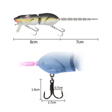 Load image into Gallery viewer, 15.5CM Topwater rat wakebait Multi-section Mouse Lure Artificial Bait Rat Minnow Lure Wobbler Fishing Pesca bass lures
