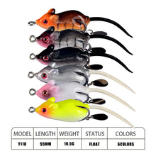 Load image into Gallery viewer, 5.5cm Fishing Lure Bait Multi Section Bionic Decoy Simulation Hard Bait Mouse Artificial Decoy Floating Swing Decoy
