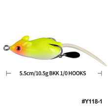 Load image into Gallery viewer, 5.5cm Fishing Lure Bait Multi Section Bionic Decoy Simulation Hard Bait Mouse Artificial Decoy Floating Swing Decoy
