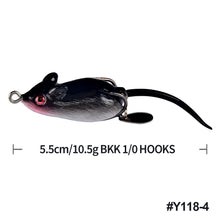Load image into Gallery viewer, 5.5cm Fishing Lure Bait Multi Section Bionic Decoy Simulation Hard Bait Mouse Artificial Decoy Floating Swing Decoy
