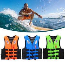 Load image into Gallery viewer, S -3XL Universal Outdoor Swimming Boating Driving Vest Survival Suit Polyester Life Jacket For Adult Children With Pipe
