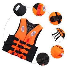 Load image into Gallery viewer, S -3XL Universal Outdoor Swimming Boating Driving Vest Survival Suit Polyester Life Jacket For Adult Children With Pipe
