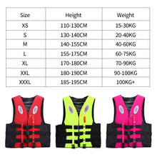 Load image into Gallery viewer, S -3XL Universal Outdoor Swimming Boating Driving Vest Survival Suit Polyester Life Jacket For Adult Children With Pipe

