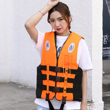 Load image into Gallery viewer, S -3XL Universal Outdoor Swimming Boating Driving Vest Survival Suit Polyester Life Jacket For Adult Children With Pipe
