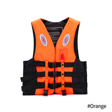 Load image into Gallery viewer, S -3XL Universal Outdoor Swimming Boating Driving Vest Survival Suit Polyester Life Jacket For Adult Children With Pipe
