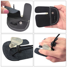 Load image into Gallery viewer, Double Leather Archery Finger Pieces Finger Protection Recurve Bow Shooting Practice Equipment Hunting Sports Equipment
