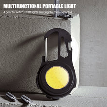 Load image into Gallery viewer, Multifunctional Mini Work Lamp COB LED Flood Light with Window Breaker Rechargeable Keychain Light Outdoor Fishing Flashlight
