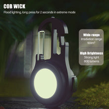 Load image into Gallery viewer, Multifunctional Mini Work Lamp COB LED Flood Light with Window Breaker Rechargeable Keychain Light Outdoor Fishing Flashlight
