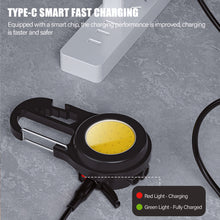 Load image into Gallery viewer, Multifunctional Mini Work Lamp COB LED Flood Light with Window Breaker Rechargeable Keychain Light Outdoor Fishing Flashlight
