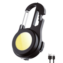 Load image into Gallery viewer, Multifunctional Mini Work Lamp COB LED Flood Light with Window Breaker Rechargeable Keychain Light Outdoor Fishing Flashlight

