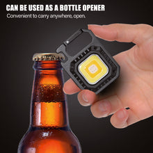 Load image into Gallery viewer, 7 Modes Portable Mini LED Work Light USB Rechargeable Power Display Working Light Pocket Bright Keychain Light Camping Torch
