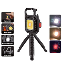 Load image into Gallery viewer, 7 Modes Portable Mini LED Work Light USB Rechargeable Power Display Working Light Pocket Bright Keychain Light Camping Torch
