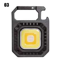 Load image into Gallery viewer, 7 Modes Portable Mini LED Work Light USB Rechargeable Power Display Working Light Pocket Bright Keychain Light Camping Torch
