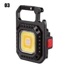 Load image into Gallery viewer, 7 Modes Portable Mini LED Work Light USB Rechargeable Power Display Working Light Pocket Bright Keychain Light Camping Torch
