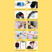 Load image into Gallery viewer, DT101 Smart Watch IP68 Waterproof ECG Heart Rate 1.9inch Sleep Monitor Blood Oxygen SmartWatch Men
