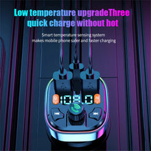 Load image into Gallery viewer, Q5 18W FM Transmitter External Microphone Dual USB PD Type C Fast Charge Car Charger Bluetooth 5.0 Handsfree Car FM Modulator
