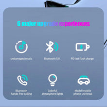 Load image into Gallery viewer, Car Bluetooth 5.0 FM Transmitter 4.2A Dual USB Type-C Charger Atmosphere Light Mp3 Player U Disk TF Card Lossless Music

