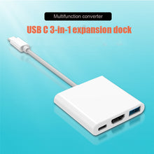 Load image into Gallery viewer, Usb C Three-in-one Docking Station Multi-function Converter Mobile Office Adapter Video Expander
