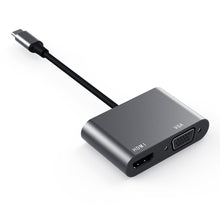 Load image into Gallery viewer, Usb C to HDMI/VGA 2 In 1 HUB Docking Station Hdmi Audio And Video VGA Screen Port Hub
