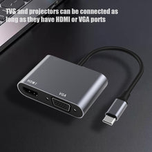 Load image into Gallery viewer, Usb C to HDMI/VGA 2 In 1 HUB Docking Station Hdmi Audio And Video VGA Screen Port Hub
