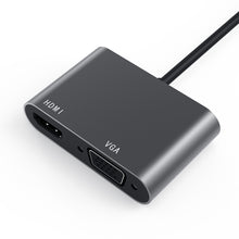 Load image into Gallery viewer, Usb C to HDMI/VGA 2 In 1 HUB Docking Station Hdmi Audio And Video VGA Screen Port Hub
