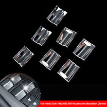 Load image into Gallery viewer, 7Pcs Car Windows Lifter Button Cover Trim for Honda Civic 10th 2012-2019 Accessories Decoration Chrome
