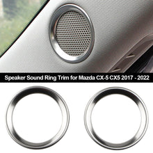Load image into Gallery viewer, 2Pcs Stainless Steel Car Speaker Sound Ring Trim Cover Decoration Interior Mouldings Accessories for Mazda CX-5 CX5 2017 - 2022
