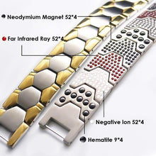Load image into Gallery viewer, Hot Sale Luxury Fashion Detachable Health Energy Bracelet Men Mental Bio Magnetic Anti-fatigue Anti-radiation Bracelets Jewelry
