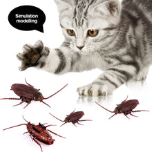 Load image into Gallery viewer, Simulated Cockroach Toy Cat Electric Vibration Cockroach Toys Pet Kitten Interactive Toys Simution Cockroach Tricky Toys Insect Model
