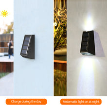 Load image into Gallery viewer, Solar Wall Lights Garden Fence Waterproof Solar Led Light Up&amp;Down Light Outdoor Solar Wall Stair Light Patio Courtyard Street Landscape Garden Decor Wall Lamp
