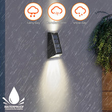Load image into Gallery viewer, Solar Wall Lights Garden Fence Waterproof Solar Led Light Up&amp;Down Light Outdoor Solar Wall Stair Light Patio Courtyard Street Landscape Garden Decor Wall Lamp
