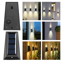 Load image into Gallery viewer, Solar Wall Lights Garden Fence Waterproof Solar Led Light Up&amp;Down Light Outdoor Solar Wall Stair Light Patio Courtyard Street Landscape Garden Decor Wall Lamp
