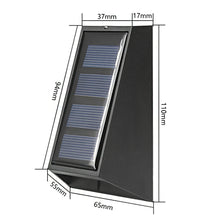 Load image into Gallery viewer, Solar Wall Lights Garden Fence Waterproof Solar Led Light Up&amp;Down Light Outdoor Solar Wall Stair Light Patio Courtyard Street Landscape Garden Decor Wall Lamp
