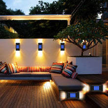 Load image into Gallery viewer, LED Solar Wall Lights Outdoor Waterproof Solar Led Light Up&amp;Down Light Outdoor Solar Wall Stair Light Patio Courtyard Street Landscape Garden Decor Wall Lamp
