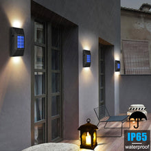 Load image into Gallery viewer, LED Solar Wall Lights Outdoor Waterproof Solar Led Light Up&amp;Down Light Outdoor Solar Wall Stair Light Patio Courtyard Street Landscape Garden Decor Wall Lamp
