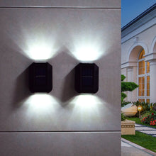 Load image into Gallery viewer, New 6/12 LED Solar Wall Lights Garden Fence Waterproof Solar Led Light Up&amp;Down Light Outdoor Solar Wall Stair Light Patio Courtyard Street Landscape Garden Decor Wall Lamp
