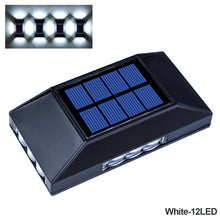 Load image into Gallery viewer, New 6/12 LED Solar Wall Lights Garden Fence Waterproof Solar Led Light Up&amp;Down Light Outdoor Solar Wall Stair Light Patio Courtyard Street Landscape Garden Decor Wall Lamp
