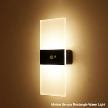 Load image into Gallery viewer, USB Rechargeable Wall Lights Home Indoor Motion Sensor Lighting Bedroom Bedside Lamp Corridor Stairway Decor Lights Wall Lamp
