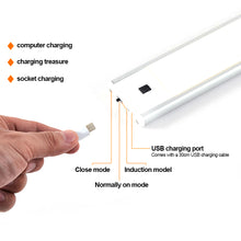Load image into Gallery viewer, Ultra Thin Motion Sensor Night Light USB Rechargeable Wireless Lamp Bedroom Bedside Cabinet Wardrobe Night Lighting
