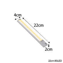 Load image into Gallery viewer, 80/120/160LED Motion Sensor Night Light USB Rechargeable Wireless Lamp Bedroom Bedside Cabinet Wardrobe Night Lighting

