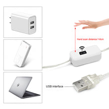Load image into Gallery viewer, Waterproof USB Smart Motion Sensor LED Light Strip Hand Scan Night Light Strip Tape Bedroom Kitchen Home Wardrobe Decor
